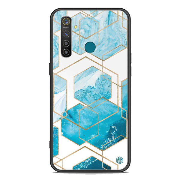 Stylish Marble Series Soft Phone Case - Premium Glass Case - Design 1 - Realme 5 Pro