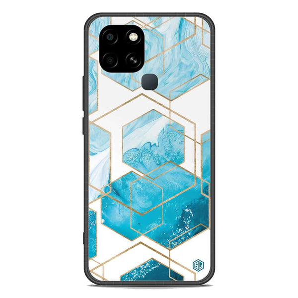 Stylish Marble Series Soft Phone Case - Premium Glass Case - Design 1 - Infinix Smart 6