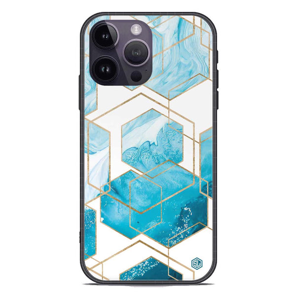 Stylish Marble Series Soft Phone Case - Premium Glass Case - Design 1 - iPhone 14 Pro