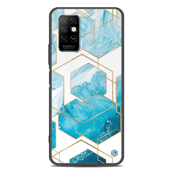 Stylish Marble Series Soft Phone Case - Premium Glass Case - Design 1 - Infinix Note 8i
