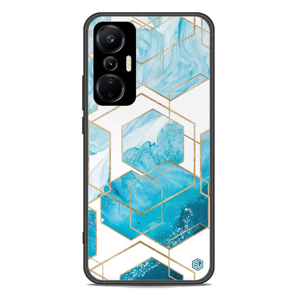 Stylish Marble Series Soft Phone Case - Premium Glass Case - Design 1 - Infinix Hot 20S