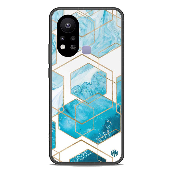 Stylish Marble Series Soft Phone Case - Premium Glass Case - Design 1 - Infinix Hot 11s