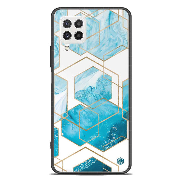 Stylish Marble Series Soft Phone Case - Premium Glass Case - Design 1 - Samsung Galaxy M32