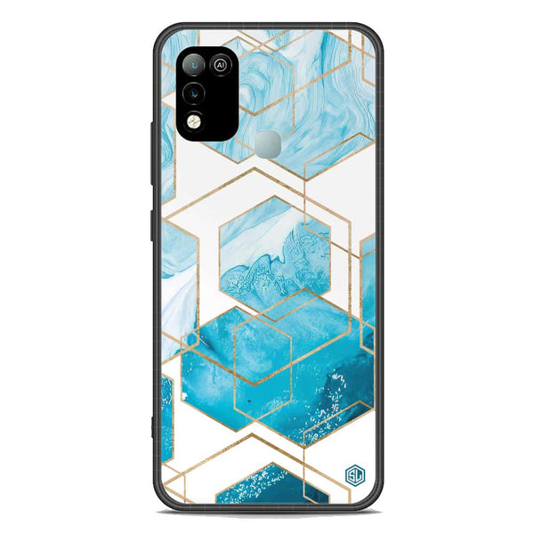 Stylish Marble Series Soft Phone Case - Premium Glass Case - Design 1 - Infinix Hot 10 Play
