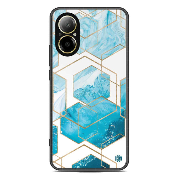 Stylish Marble Series Soft Phone Case - Premium Glass Case - Design 1 - Realme C67 4G