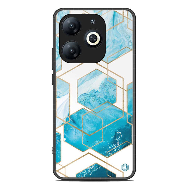 Stylish Marble Series Soft Phone Case - Premium Glass Case - Design 1 - Tecno Spark 20C