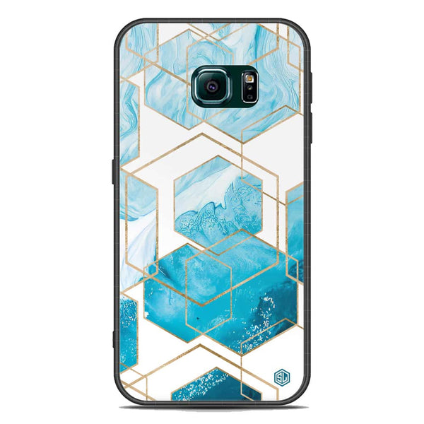 Stylish Marble Series Soft Phone Case - Acrylic Case - Design 1 - - Samsung Galaxy S6 Edge Plus