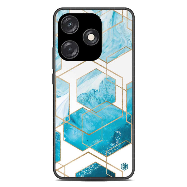 Stylish Marble Series Soft Phone Case - Metal Case - Design 1 - Tecno Spark 10C
