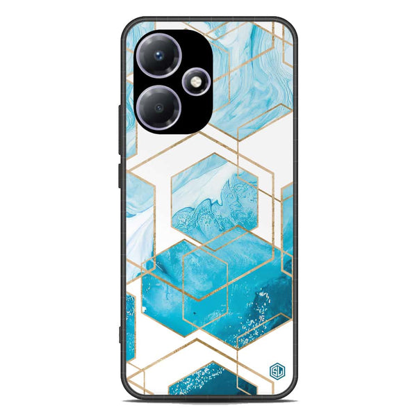 Stylish Marble Series Soft Phone Case - Metal Case - Design 1 - Infinix Hot 30 Play