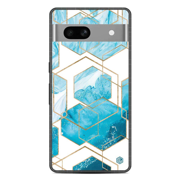 Stylish Marble Series Soft Phone Case - Metal Case - Design 1 - Google Pixel 7a