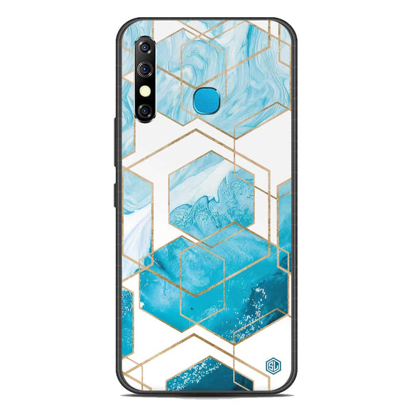 Stylish Marble Series Soft Phone Case - Premium Glass Case - Design 1 - Infinix Hot 8