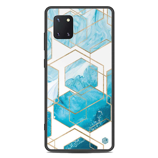 Stylish Marble Series Soft Phone Case - Premium Glass Case - Design 1 - Samsung Galaxy A81