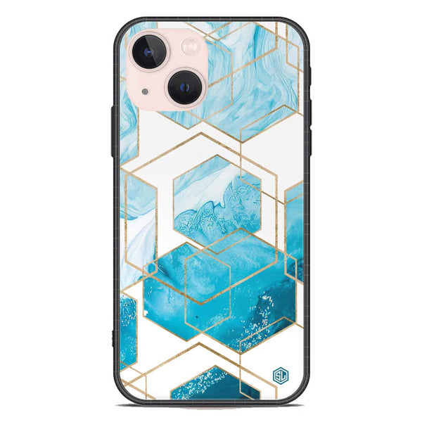 Stylish Marble Series Soft Phone Case - Premium Glass Case - Design 1 - iPhone 14