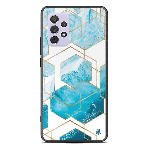 Stylish Marble Series Soft Phone Case - Premium Glass Case - Design 1 - Samsung Galaxy A72