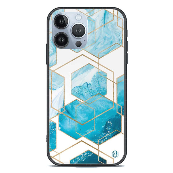 Stylish Marble Series Soft Phone Case - Premium Glass Case - Design 1 - iPhone 13 Pro Max