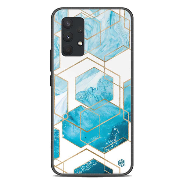 Stylish Marble Series Soft Phone Case - Premium Glass Case - Design 1 - Samsung Galaxy A32