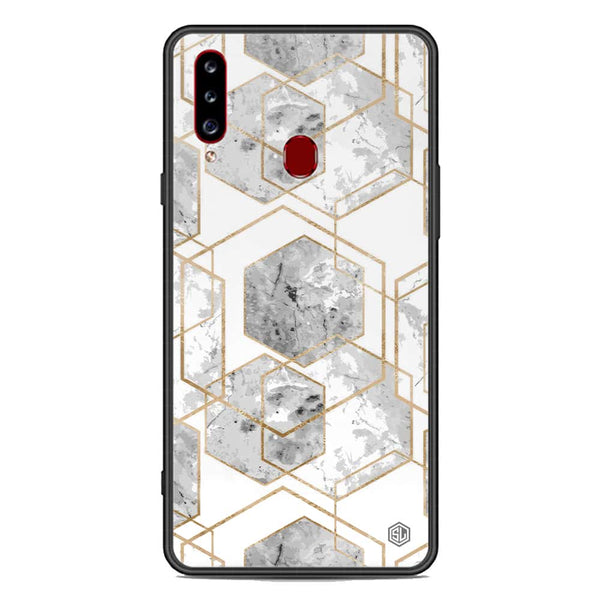 Stylish Marble Series Soft Phone Case - Premium Glass Case - Design 2 - Samsung Galaxy A20s