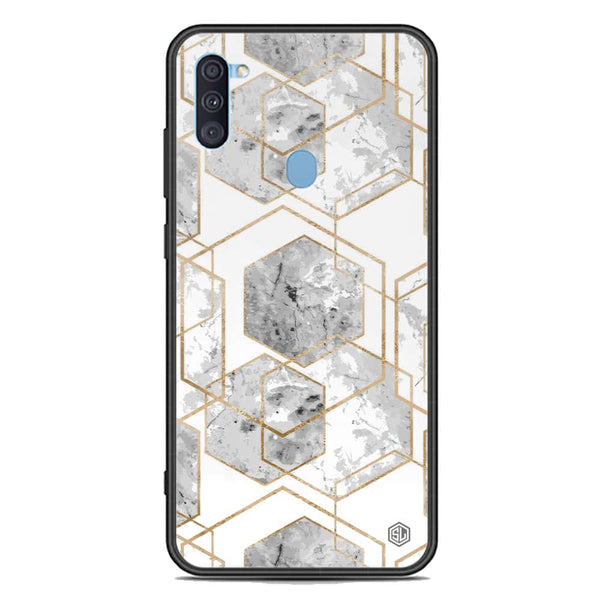 Stylish Marble Series Soft Phone Case - Premium Glass Case - Design 2 - Samsung Galaxy A11