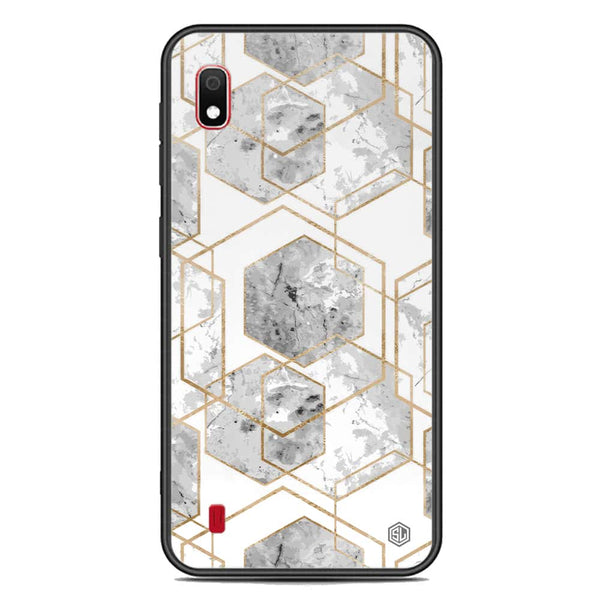 Stylish Marble Series Soft Phone Case - Premium Glass Case - Design 2 - Samsung Galaxy A10