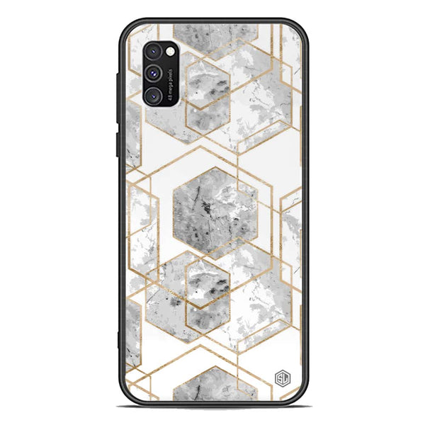Stylish Marble Series Soft Phone Case - Premium Glass Case - Design 2 - Samsung Galaxy A03s