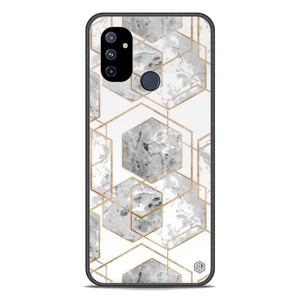 Stylish Marble Series Soft Phone Case - Premium Glass Case - Design 2 - OnePlus Nord N100