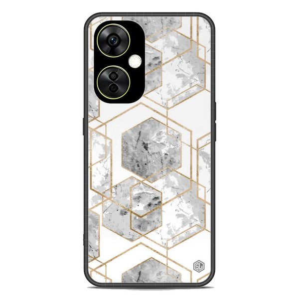 Stylish Marble Series Soft Phone Case - Premium Glass Case - Design 2 - OnePlus Nord CE 3 Lite