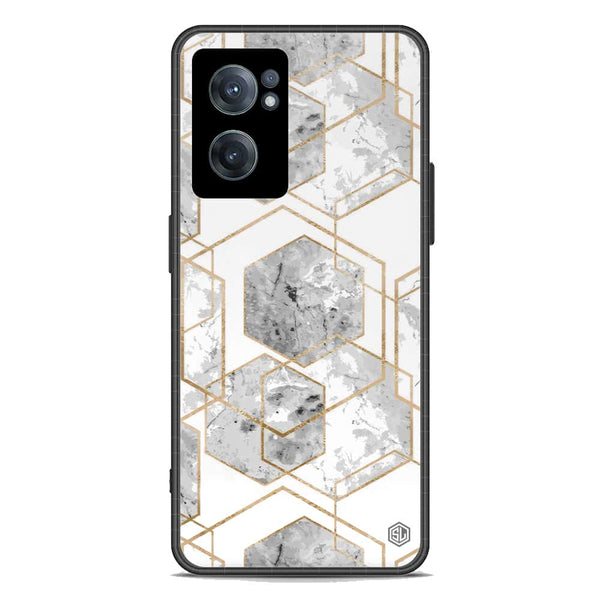 Stylish Marble Series Soft Phone Case - Premium Glass Case - Design 2 - OnePlus Nord CE 2 5G
