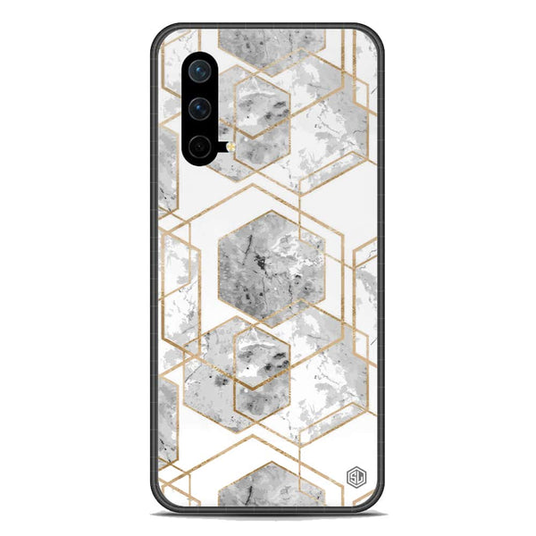 Stylish Marble Series Soft Phone Case - Premium Glass Case - Design 2 - OnePlus Nord CE 5G