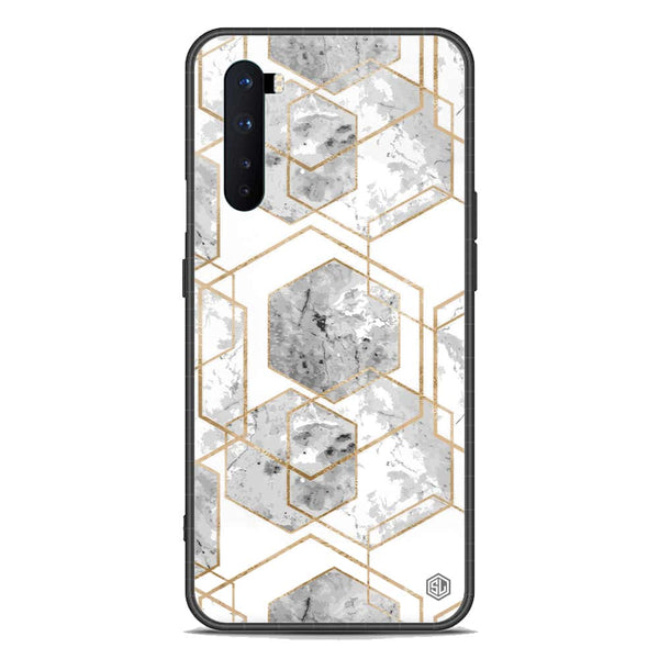 Stylish Marble Series Soft Phone Case - Premium Glass Case - Design 2 - OnePlus Nord