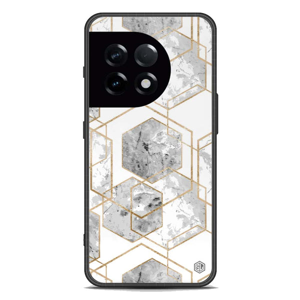 Stylish Marble Series Soft Phone Case - Premium Glass Case - Design 2 - OnePlus Ace 2