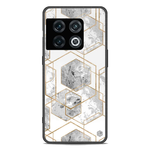 Stylish Marble Series Soft Phone Case - Premium Glass Case - Design 2 - OnePlus 10 Pro
