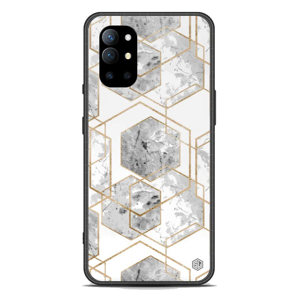 Stylish Marble Series Soft Phone Case - Premium Glass Case - Design 2 - OnePlus 9R