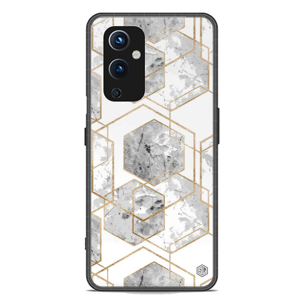 Stylish Marble Series Soft Phone Case - Premium Glass Case - Design 2 - OnePlus 9