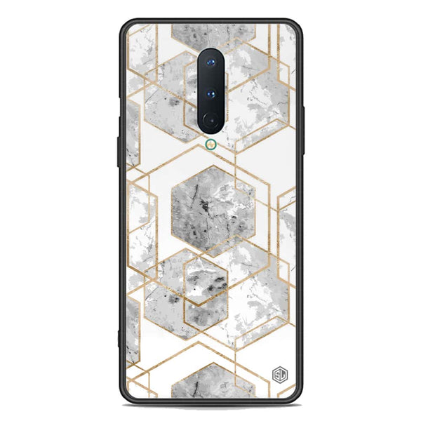 Stylish Marble Series Soft Phone Case - Premium Glass Case - Design 2 - OnePlus 8 4G
