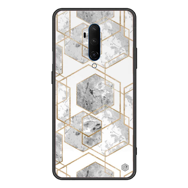 Stylish Marble Series Soft Phone Case - Premium Glass Case - Design 2 - OnePlus 7T Pro