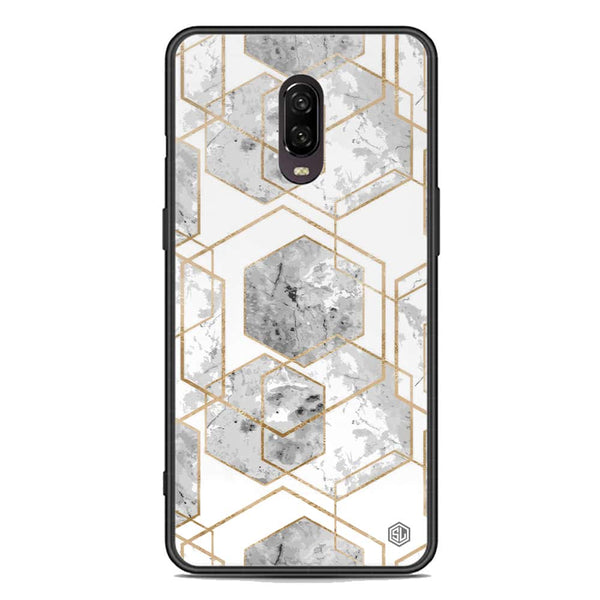 Stylish Marble Series Soft Phone Case - Premium Glass Case - Design 2 - OnePlus 6T