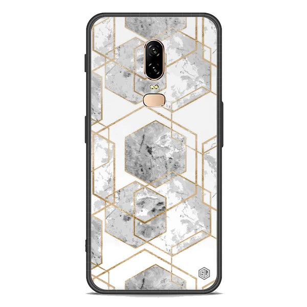 Stylish Marble Series Soft Phone Case - Premium Glass Case - Design 2 - OnePlus 6
