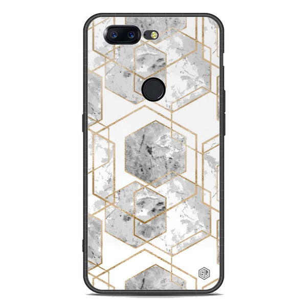 Stylish Marble Series Soft Phone Case - Premium Glass Case - Design 2 - OnePlus 5T
