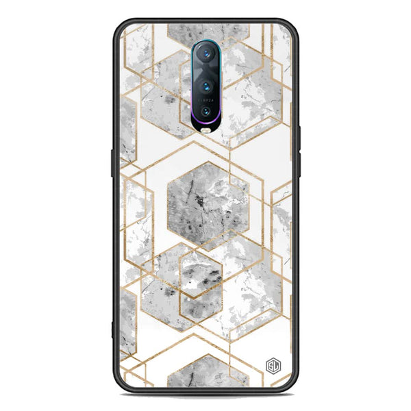 Stylish Marble Series Soft Phone Case - Premium Glass Case - Design 2 - Oppo R17 Pro