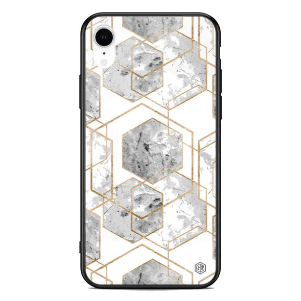 Stylish Marble Series Soft Phone Case - Premium Glass Case - Design 2 - iPhone XR