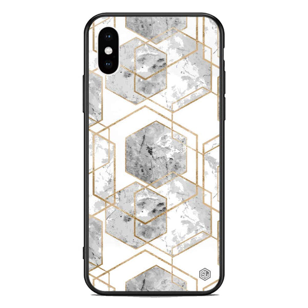 Stylish Marble Series Soft Phone Case - Premium Glass Case - Design 2 - iPhone XS Max
