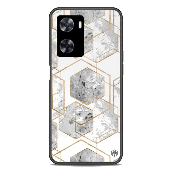 Stylish Marble Series Soft Phone Case - Premium Glass Case - Design 2 - Oppo A57e