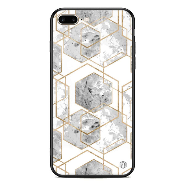 Stylish Marble Series Soft Phone Case - Premium Glass Case - Design 2 - iPhone 8 Plus / 7 Plus