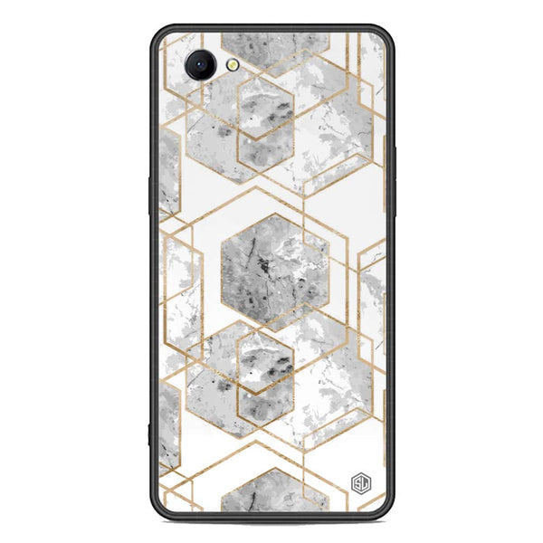 Stylish Marble Series Soft Phone Case - Premium Glass Case - Design 2 - Oppo A3