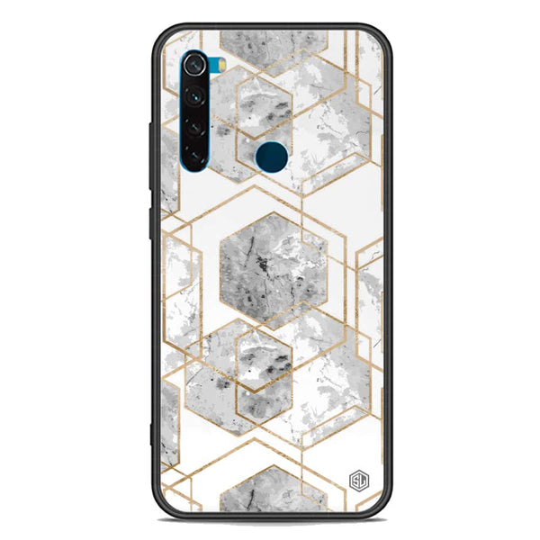 Stylish Marble Series Soft Phone Case - Premium Glass Case - Design 2 - Xiaomi Redmi Note 8 2021