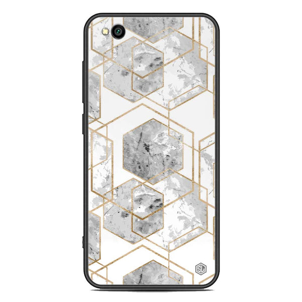 Stylish Marble Series Soft Phone Case - Premium Glass Case - Design 2 - Xiaomi Redmi Go