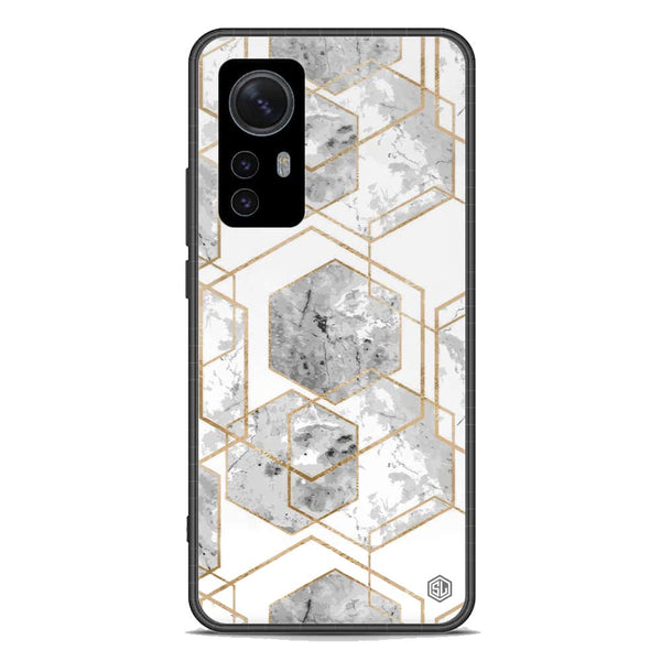 Stylish Marble Series Soft Phone Case - Premium Glass Case - Design 2 - Xiaomi 12S Pro