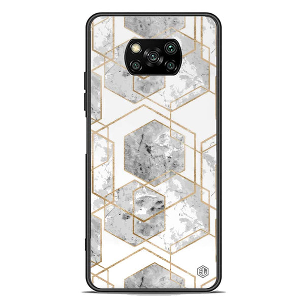 Stylish Marble Series Soft Phone Case - Premium Glass Case - Design 2 - Xiaomi Poco X3