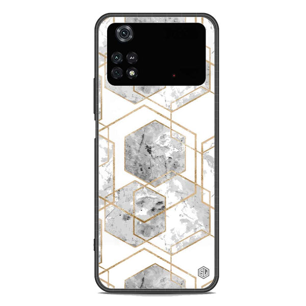 Stylish Marble Series Soft Phone Case - Premium Glass Case - Design 2 - Xiaomi Poco M4 Pro 5G