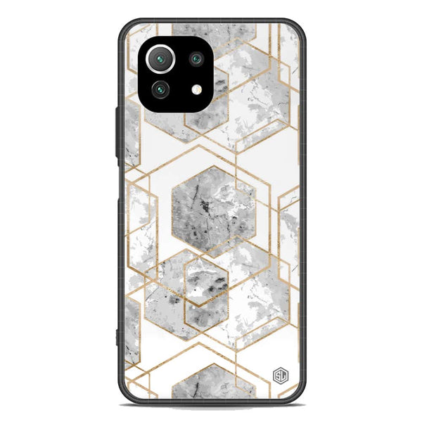 Stylish Marble Series Soft Phone Case - Premium Glass Case - Design 2 - Xiaomi Mi 11 Lite